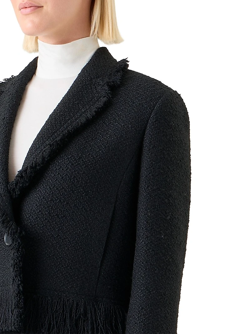 Fringed Bouclé Tweed Jacket