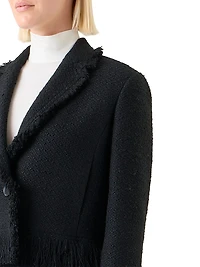 Fringed Bouclé Tweed Jacket