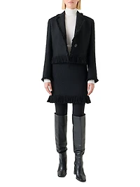 Fringed Bouclé Tweed Jacket