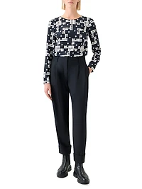 Alice Dot-Print Silk Blouse