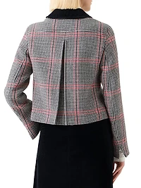 Glen Plaid Houndstooth Virgin Wool Jacket
