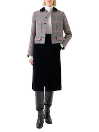 Glen Plaid Houndstooth Virgin Wool Jacket