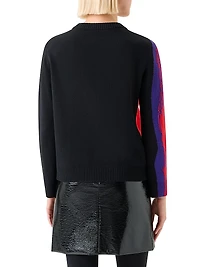 Francoise Hardy Graphic Virgin Wool-Cashmere Sweater