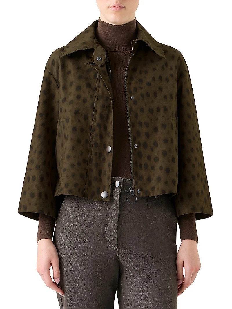 Cheetah Print Parka Jacket