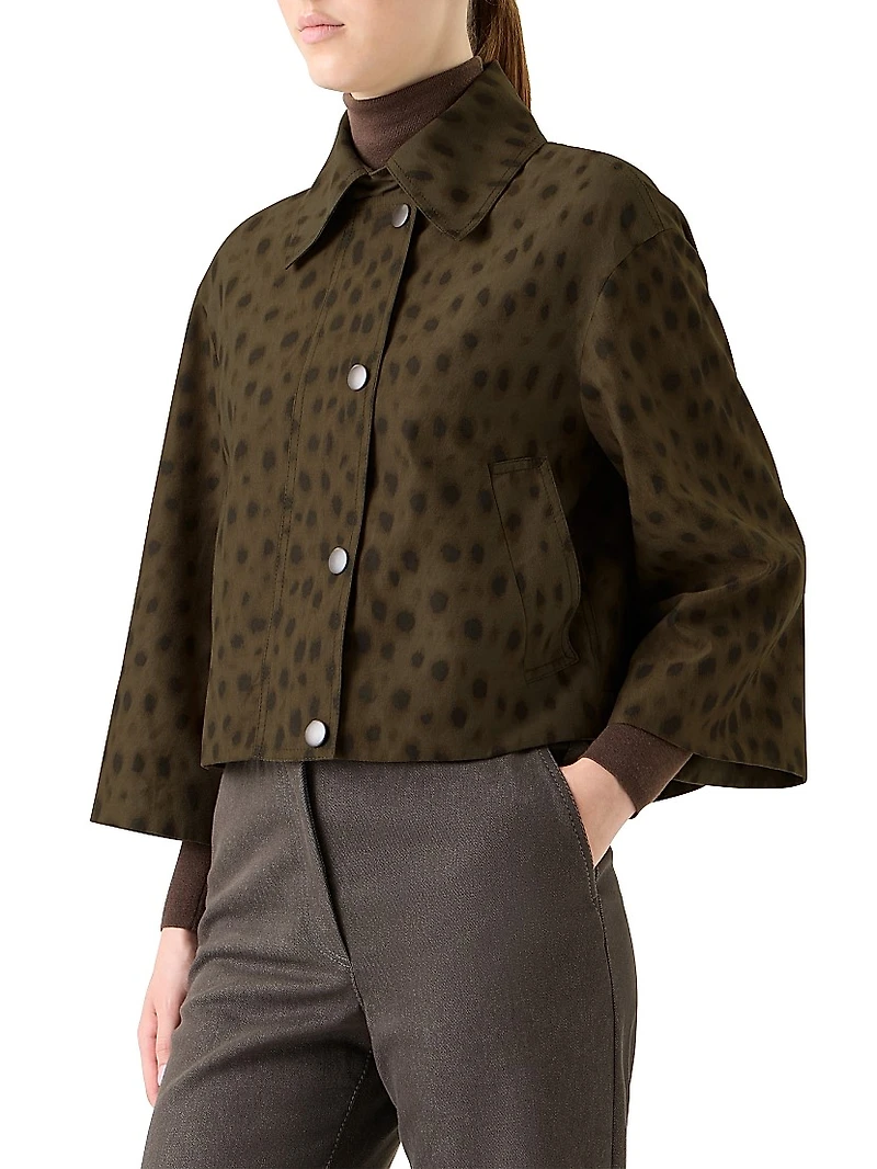 Cheetah Print Parka Jacket