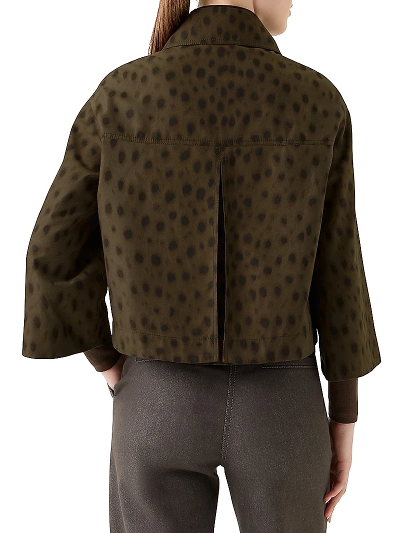 Cheetah Print Parka Jacket