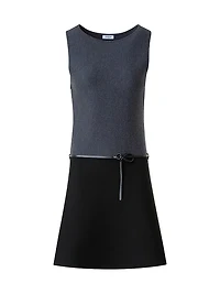 Milano-Knit Sleeveless A-Line Minidress