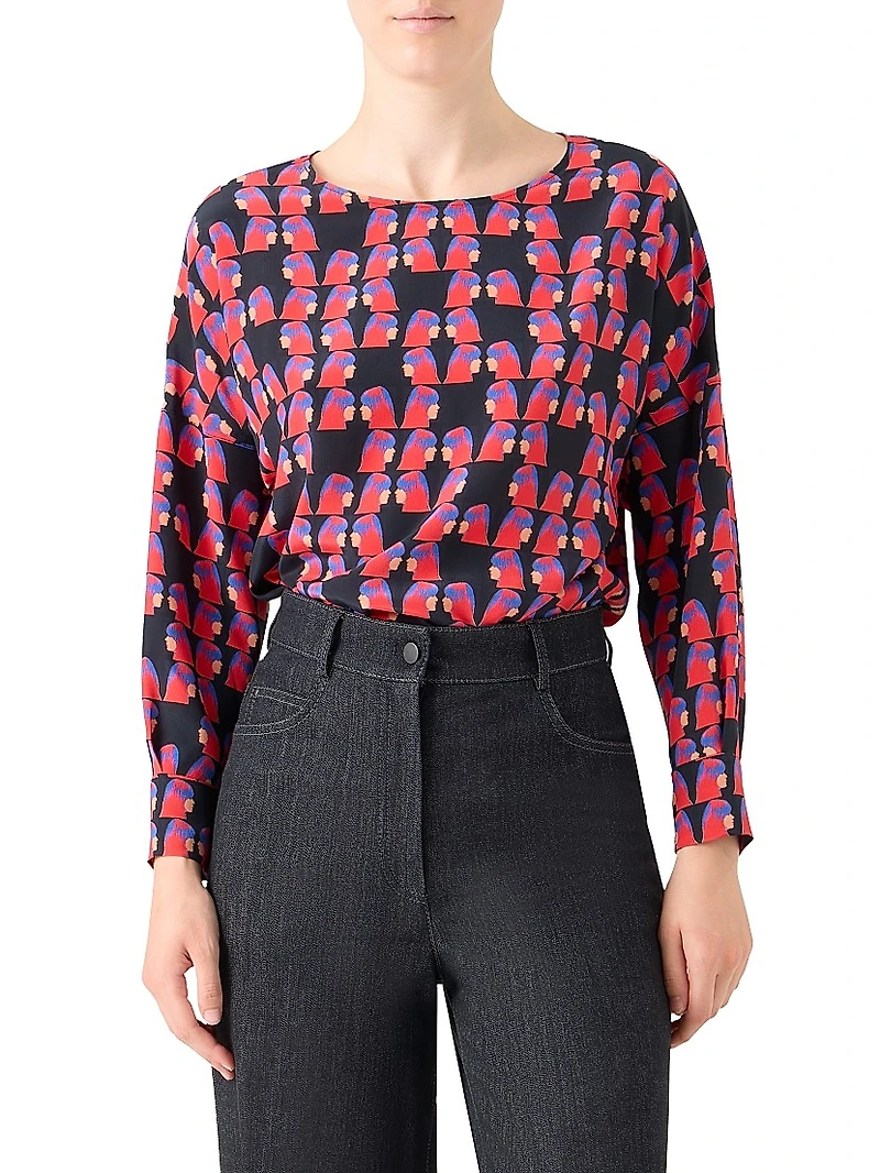 Françoise Hardy Print Blouse