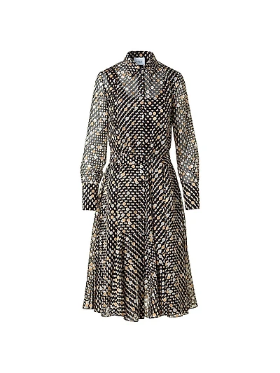 Polka Dot Devorê Midi-Dress
