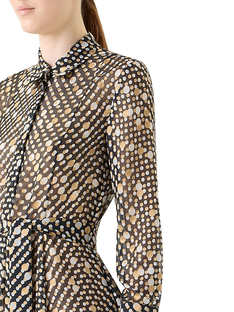 Polka Dot Devorê Midi-Dress
