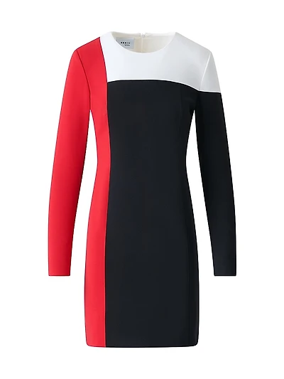 Colorblocked Jersey Sheath Dress