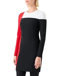 Colorblocked Jersey Sheath Dress