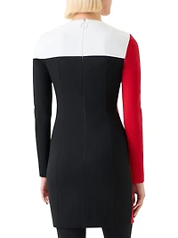 Colorblocked Jersey Sheath Dress