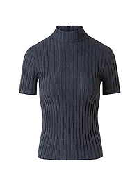 Rib-Knit Wool Sweater