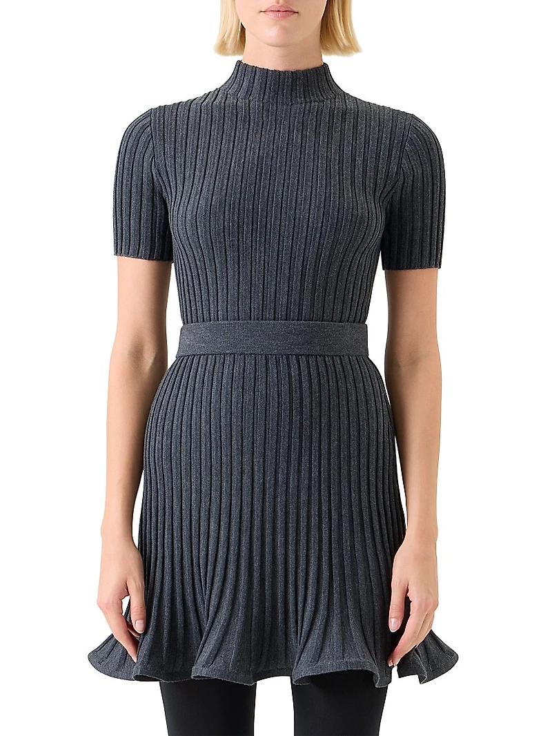 Rib-Knit Wool Sweater