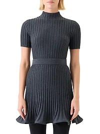 Rib-Knit Wool Sweater