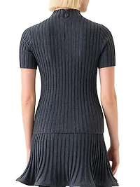 Rib-Knit Wool Sweater