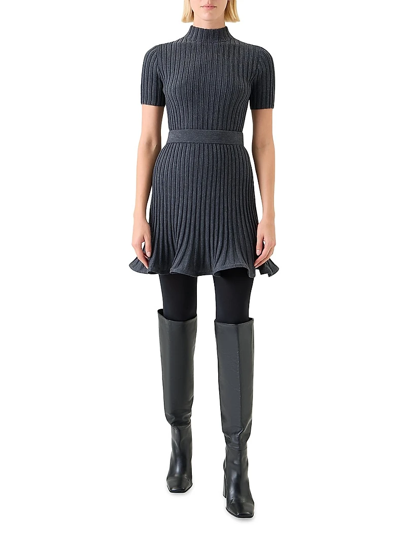 Rib-Knit Wool Sweater