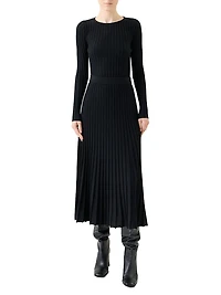 Rib-Knit Wool Sweater