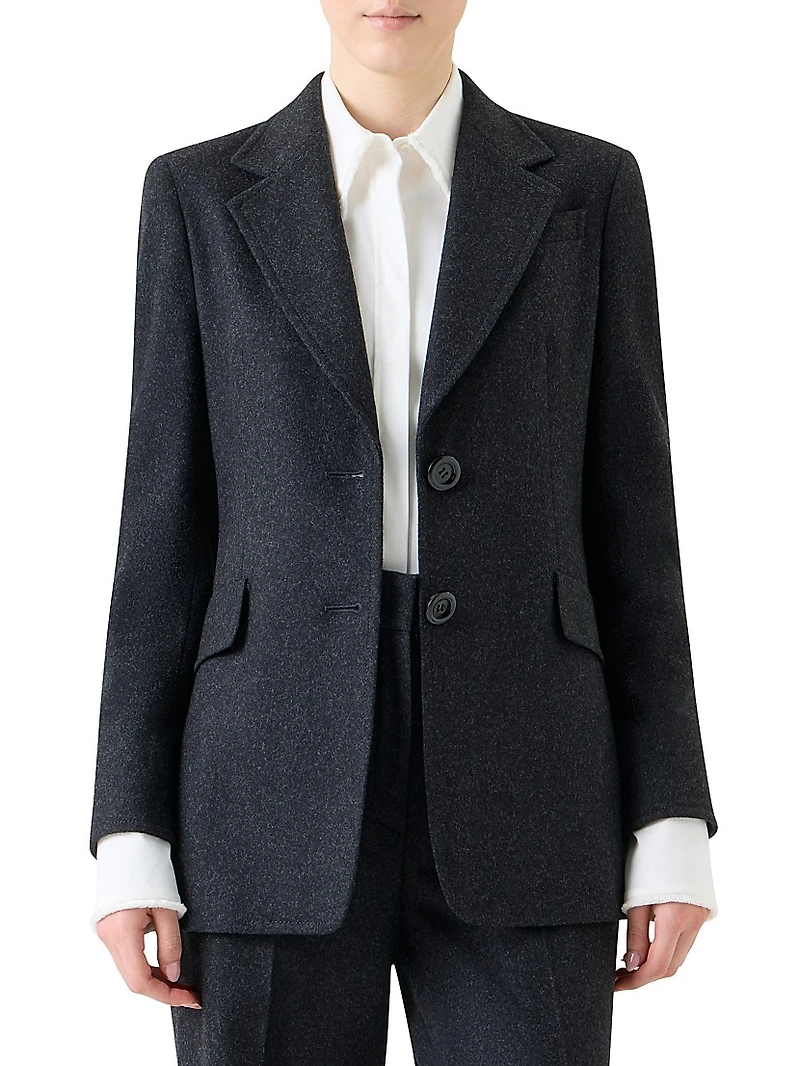 Virgin Wool-Blend Boyfriend Blazer