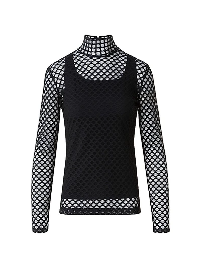 Diamond Mesh Jersey Top