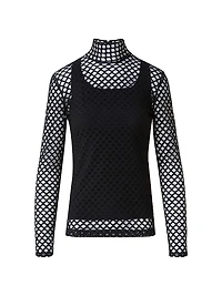 Diamond Mesh Jersey Top