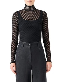 Diamond Mesh Jersey Top