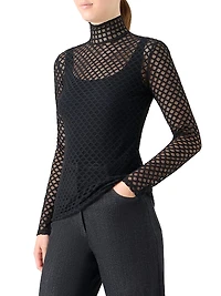 Diamond Mesh Jersey Top