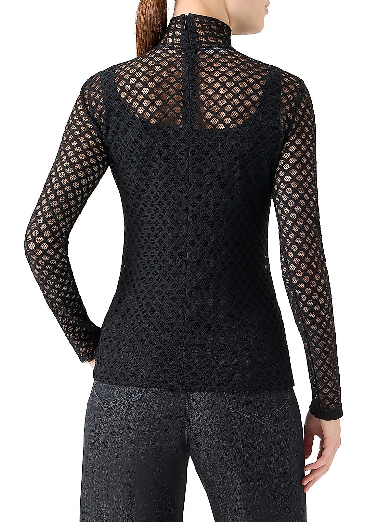 Diamond Mesh Jersey Top