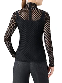 Diamond Mesh Jersey Top