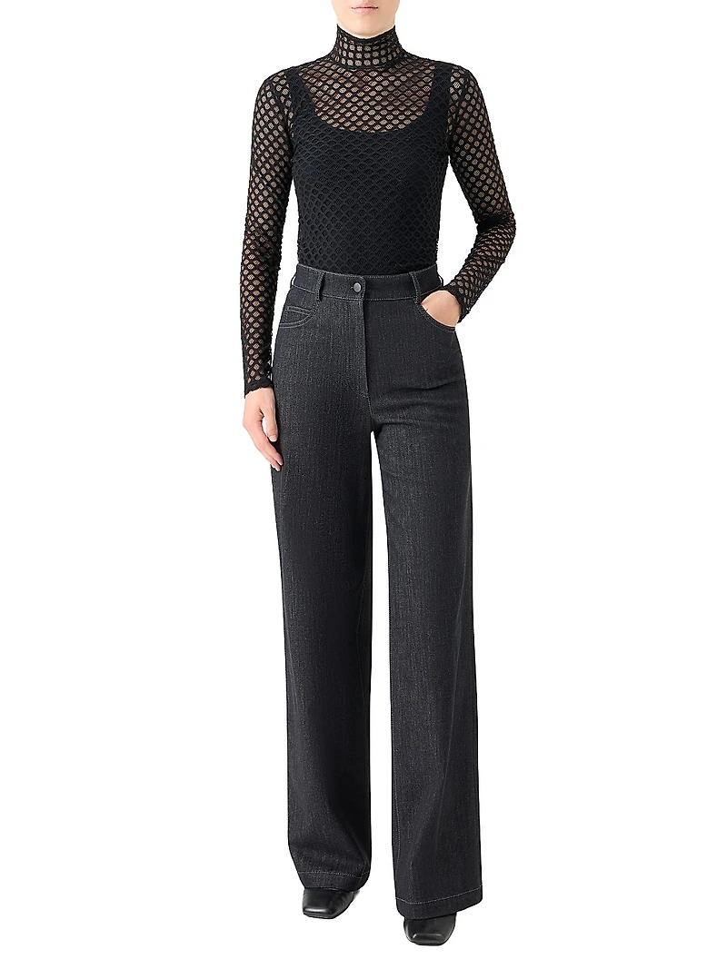 Diamond Mesh Jersey Top