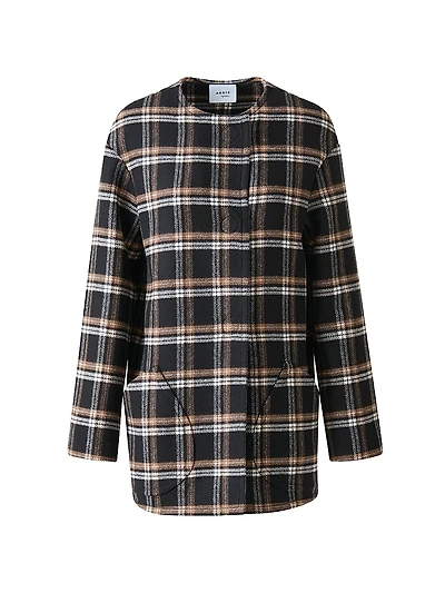Plaid Double-Faced Wool Coat