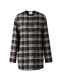 Plaid Double-Faced Wool Coat