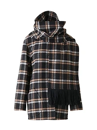 Plaid Double-Faced Wool Coat