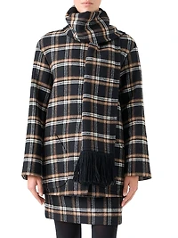 Plaid Double-Faced Wool Coat