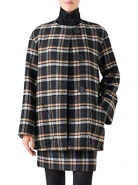 Plaid Double-Faced Wool Coat
