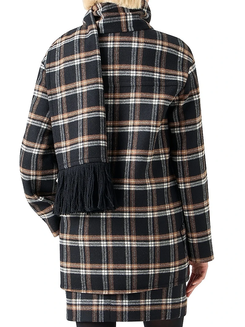 Plaid Double-Faced Wool Coat