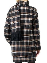 Plaid Double-Faced Wool Coat