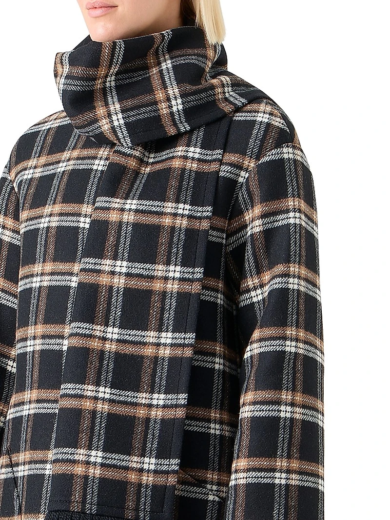 Plaid Double-Faced Wool Coat