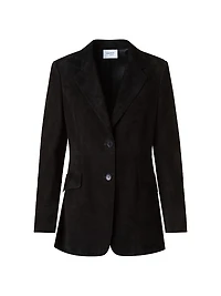 Suede Two-Button Blazer