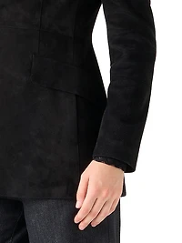 Suede Two-Button Blazer