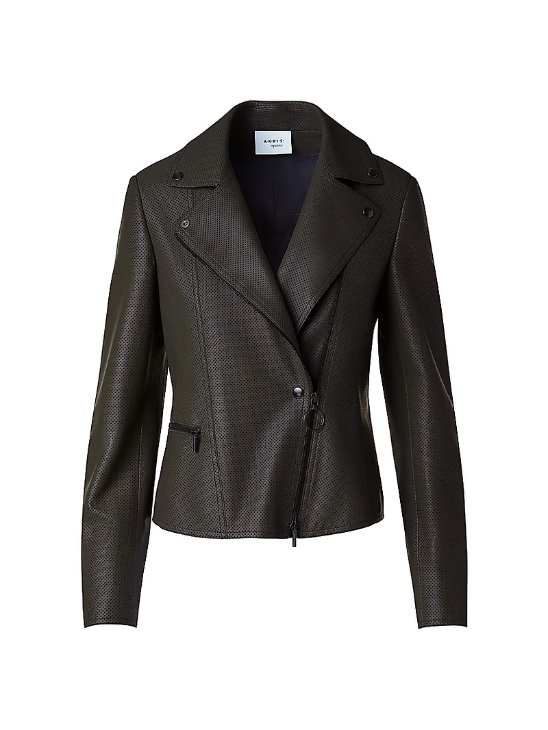 Pin Dot Leather Jacket