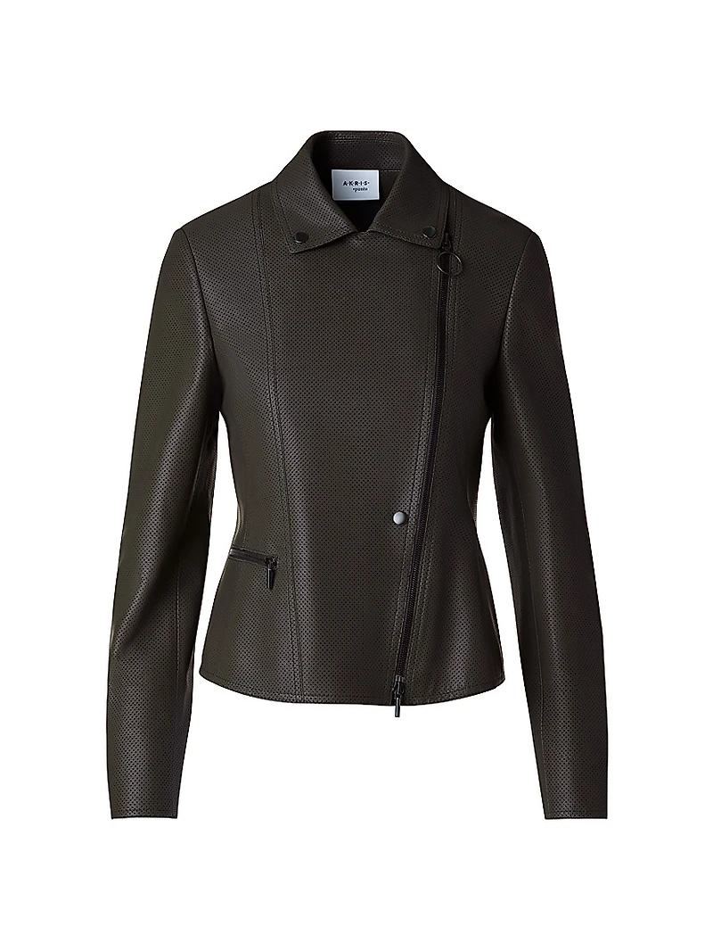 Pin Dot Leather Jacket