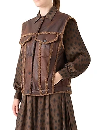 Faux Shearling-Trimmed Gilet