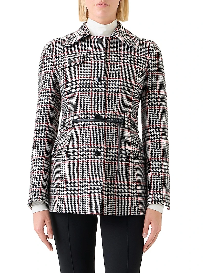 Glen Checked Wool-Blend Jacket