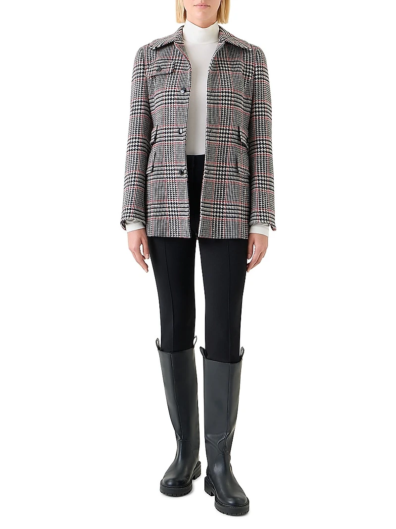 Glen Checked Wool-Blend Jacket
