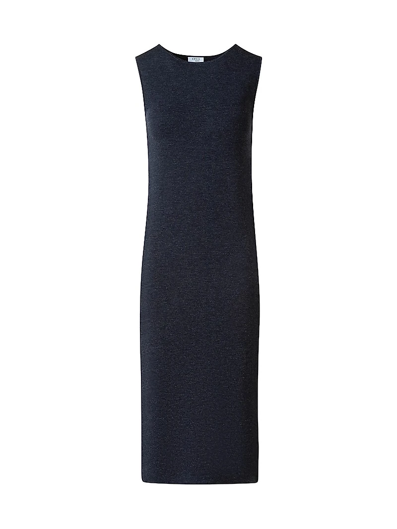 Stretch Virgin Wool Midi-Dress