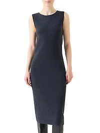 Stretch Virgin Wool Midi-Dress