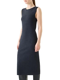 Stretch Virgin Wool Midi-Dress