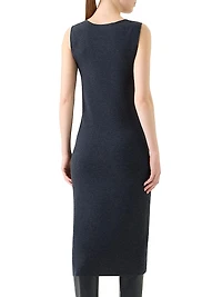 Stretch Virgin Wool Midi-Dress